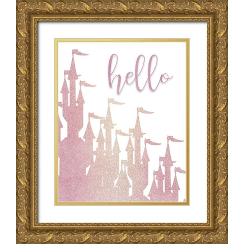 Hello Princess 1 Gold Ornate Wood Framed Art Print with Double Matting by Kimberly, Allen