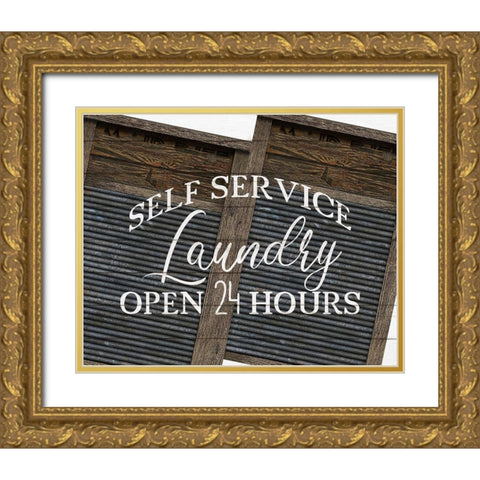 Self Service Gold Ornate Wood Framed Art Print with Double Matting by Kimberly, Allen