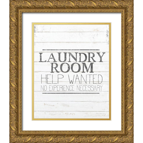 Help Wanted Gold Ornate Wood Framed Art Print with Double Matting by Kimberly, Allen