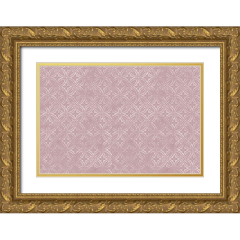 Wildflower Hope Pattern Gold Ornate Wood Framed Art Print with Double Matting by Kimberly, Allen