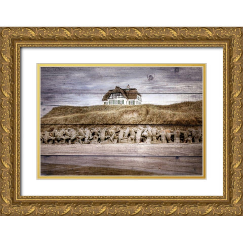 At the Sea Gold Ornate Wood Framed Art Print with Double Matting by Kimberly, Allen