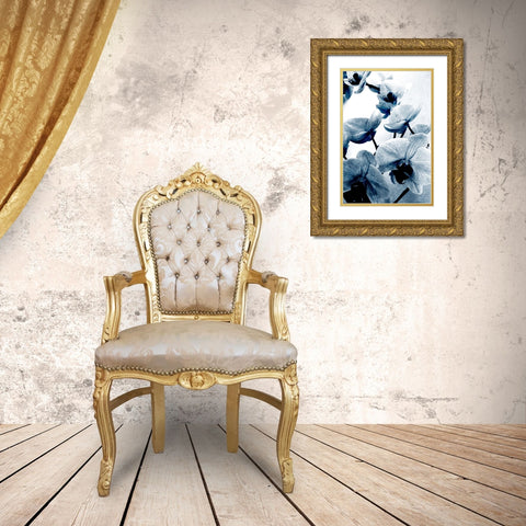 Climbing Orchids Gold Ornate Wood Framed Art Print with Double Matting by Kimberly, Allen