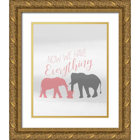 Then You 3 Gold Ornate Wood Framed Art Print with Double Matting by Kimberly, Allen