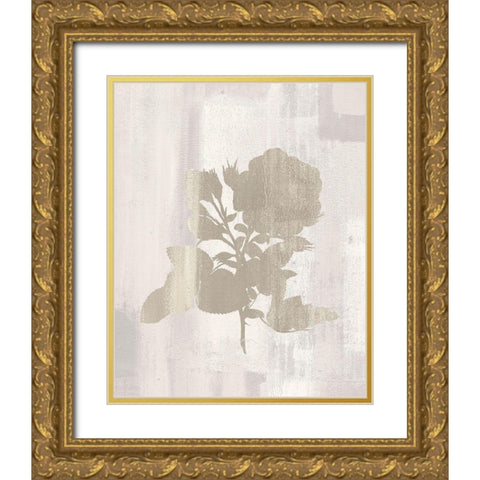 Silhouette 1 Gold Ornate Wood Framed Art Print with Double Matting by Kimberly, Allen