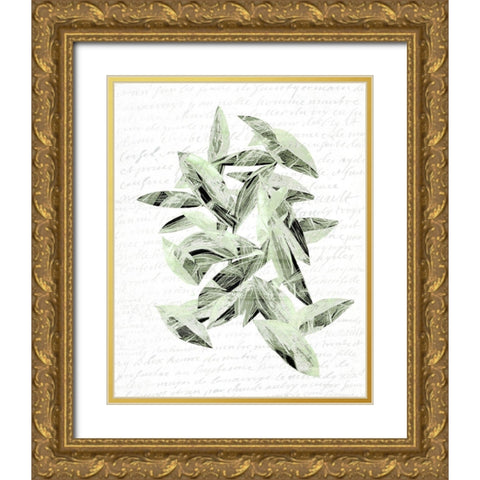 Falling Leaves 1 Gold Ornate Wood Framed Art Print with Double Matting by Kimberly, Allen