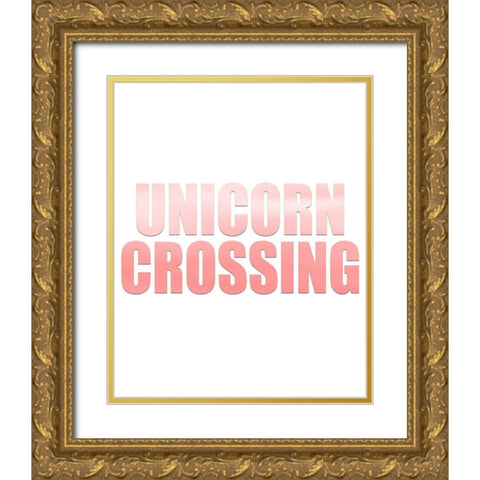 Ombre Pink 2 Gold Ornate Wood Framed Art Print with Double Matting by Kimberly, Allen