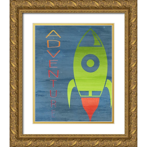 Space Explore 2 Gold Ornate Wood Framed Art Print with Double Matting by Kimberly, Allen