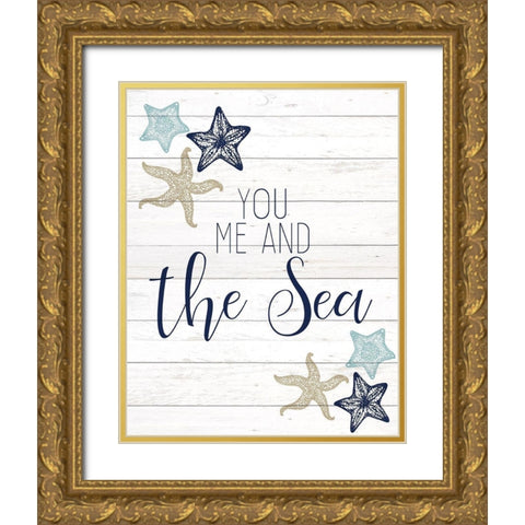 The Sea 1 Gold Ornate Wood Framed Art Print with Double Matting by Kimberly, Allen