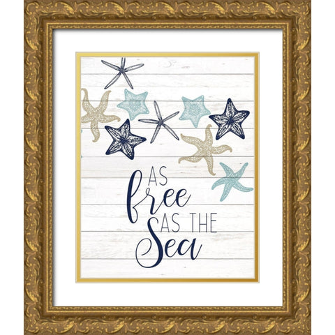 The Sea 2 Gold Ornate Wood Framed Art Print with Double Matting by Kimberly, Allen
