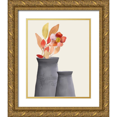 Colors of Fall 3 Gold Ornate Wood Framed Art Print with Double Matting by Kimberly, Allen
