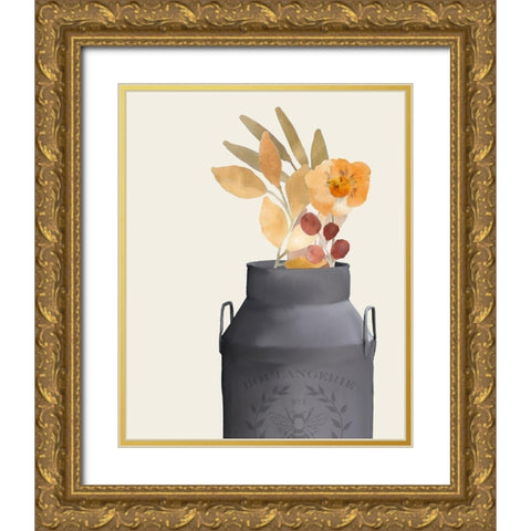 Colors of Fall 4 Gold Ornate Wood Framed Art Print with Double Matting by Kimberly, Allen