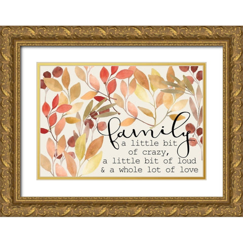 Colors of Fall 7 Gold Ornate Wood Framed Art Print with Double Matting by Kimberly, Allen