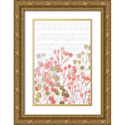 Music in the Garden 2 Gold Ornate Wood Framed Art Print with Double Matting by Kimberly, Allen