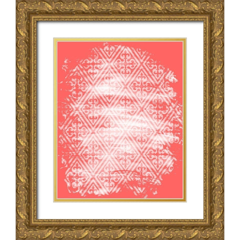 Coral Whites 3 Gold Ornate Wood Framed Art Print with Double Matting by Kimberly, Allen