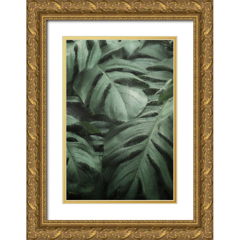 Greenery 2 Gold Ornate Wood Framed Art Print with Double Matting by Kimberly, Allen