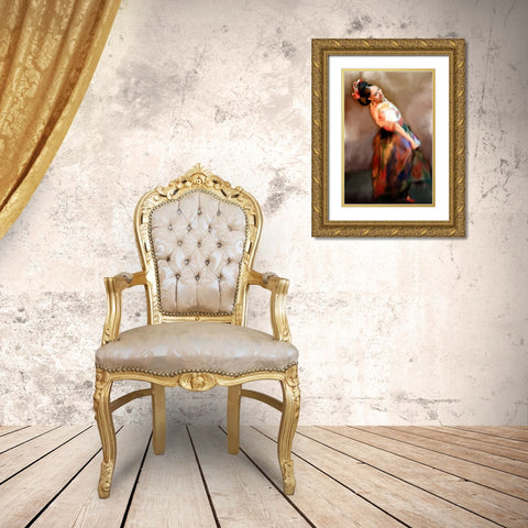 Dance Gold Ornate Wood Framed Art Print with Double Matting by Kimberly, Allen