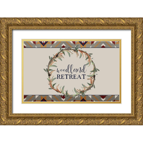 In The Woods 2 Gold Ornate Wood Framed Art Print with Double Matting by Kimberly, Allen