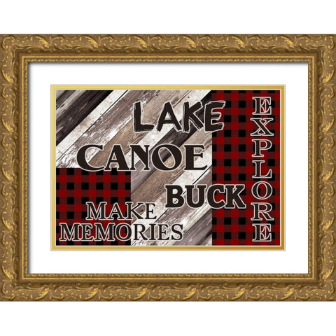 The Lodge 1 Gold Ornate Wood Framed Art Print with Double Matting by Kimberly, Allen