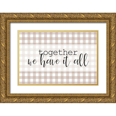 Together Gold Ornate Wood Framed Art Print with Double Matting by Kimberly, Allen