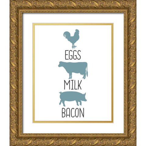 Farm Fresh 4 Gold Ornate Wood Framed Art Print with Double Matting by Kimberly, Allen