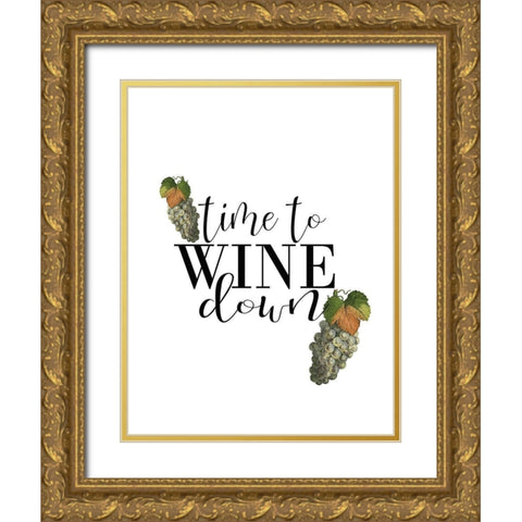 On the Vine 8 v2 Gold Ornate Wood Framed Art Print with Double Matting by Kimberly, Allen