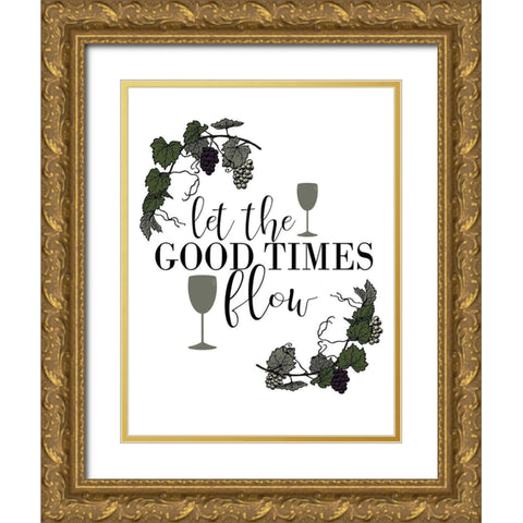 On the Vine 9 Gold Ornate Wood Framed Art Print with Double Matting by Kimberly, Allen