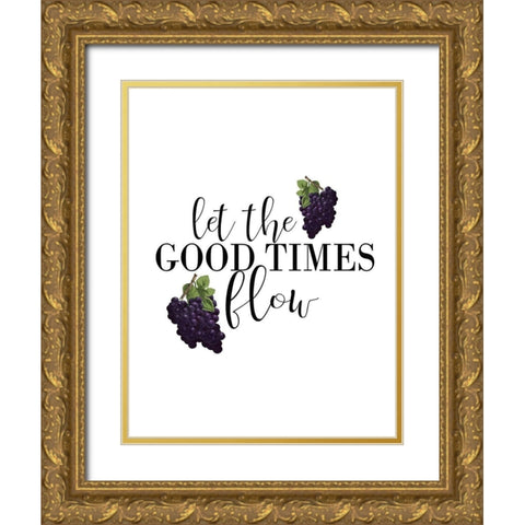 On the Vine 9 v2 Gold Ornate Wood Framed Art Print with Double Matting by Kimberly, Allen