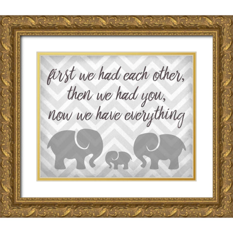 Everything Gold Ornate Wood Framed Art Print with Double Matting by Allen, Kimberly