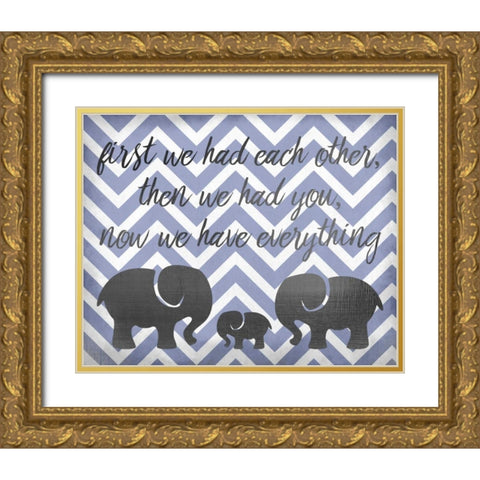 Everything Boy Gold Ornate Wood Framed Art Print with Double Matting by Allen, Kimberly