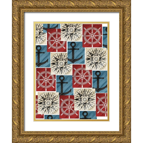 Nautical Dreams Full Gold Ornate Wood Framed Art Print with Double Matting by Kimberly, Allen