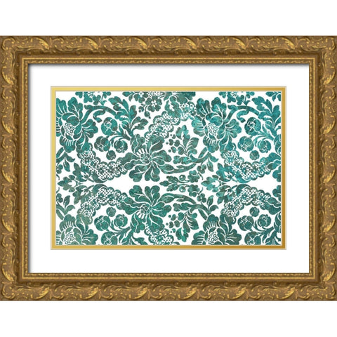 Multi Scroll v2 Gold Ornate Wood Framed Art Print with Double Matting by Kimberly, Allen