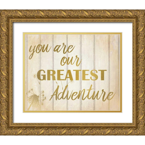 Greatest Adventure Gold Ornate Wood Framed Art Print with Double Matting by Allen, Kimberly