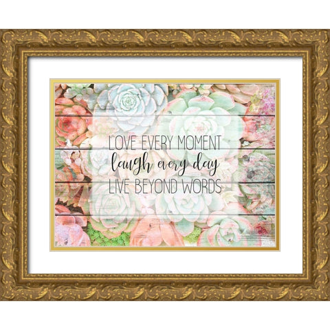 Live Beyond Words Gold Ornate Wood Framed Art Print with Double Matting by Kimberly, Allen