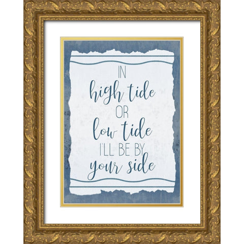 Seas Tide 2 Gold Ornate Wood Framed Art Print with Double Matting by Kimberly, Allen