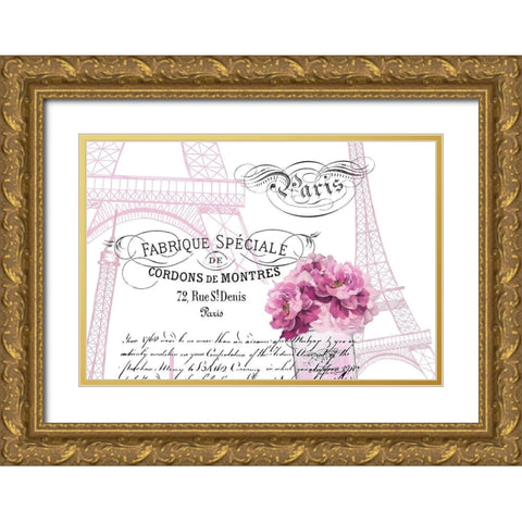 Paris Scents 11 Gold Ornate Wood Framed Art Print with Double Matting by Kimberly, Allen