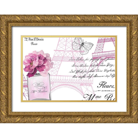 Paris Scents 12 Gold Ornate Wood Framed Art Print with Double Matting by Kimberly, Allen