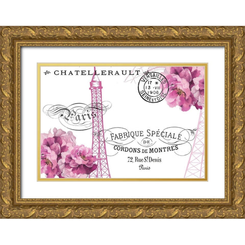 Paris Scents 13 Gold Ornate Wood Framed Art Print with Double Matting by Kimberly, Allen