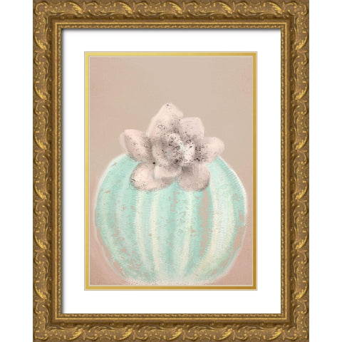 Cactus Believe 2B Gold Ornate Wood Framed Art Print with Double Matting by Kimberly, Allen