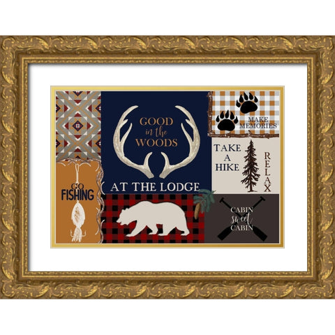 In The Woods Gold Ornate Wood Framed Art Print with Double Matting by Kimberly, Allen
