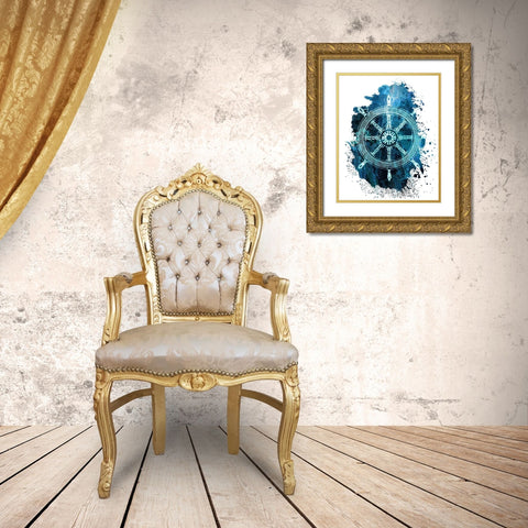 As Free 3 Gold Ornate Wood Framed Art Print with Double Matting by Kimberly, Allen