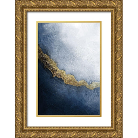 In The Stream Gold Ornate Wood Framed Art Print with Double Matting by Kimberly, Allen