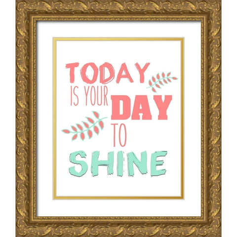 Always Shine Gold Ornate Wood Framed Art Print with Double Matting by Kimberly, Allen