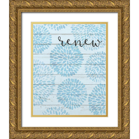 Relax C Gold Ornate Wood Framed Art Print with Double Matting by Kimberly, Allen