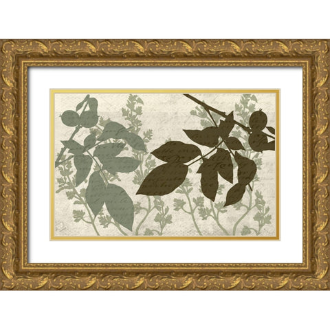 Sage 3 Gold Ornate Wood Framed Art Print with Double Matting by Kimberly, Allen
