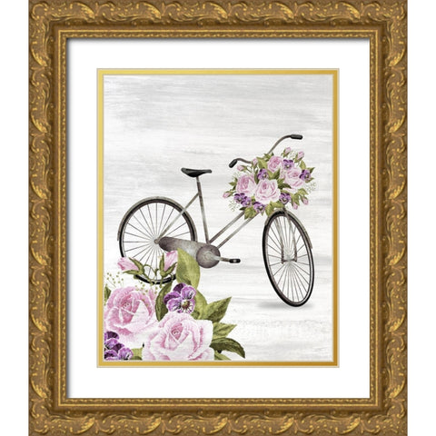 Spring Ride Gold Ornate Wood Framed Art Print with Double Matting by Kimberly, Allen