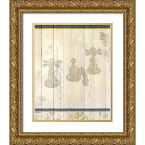 Golden Bath 3 Gold Ornate Wood Framed Art Print with Double Matting by Allen, Kimberly