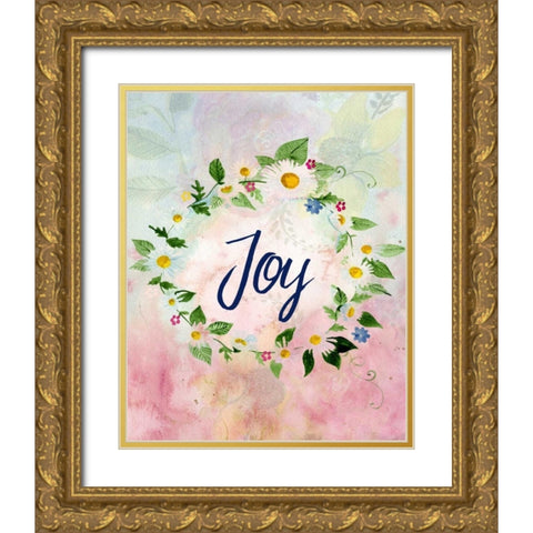 Love Joy Peace 2 Gold Ornate Wood Framed Art Print with Double Matting by Allen, Kimberly