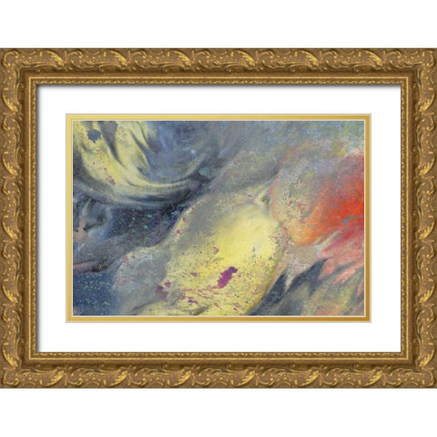 Space In Yellow Gold Ornate Wood Framed Art Print with Double Matting by Allen, Kimberly