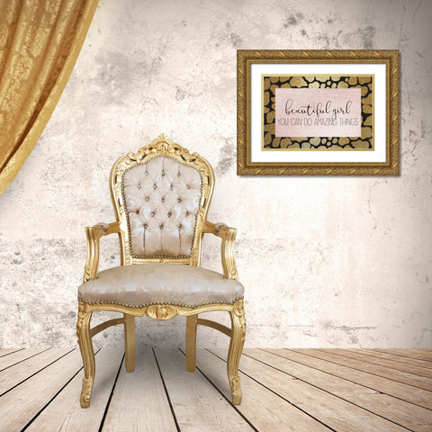 Amazing Things Gold Ornate Wood Framed Art Print with Double Matting by Kimberly, Allen