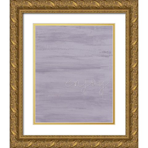 Enjoy Gold Ornate Wood Framed Art Print with Double Matting by Kimberly, Allen